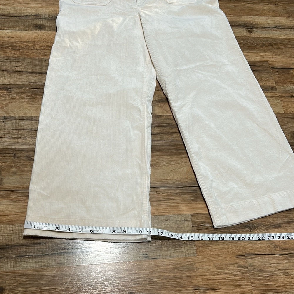 MAEVE BY ANTROPOLOGY WOMEN THE COLETTE RIBBED WIDE LEG PANT CREAM Sz 32 NEW - Picture 4 of 12